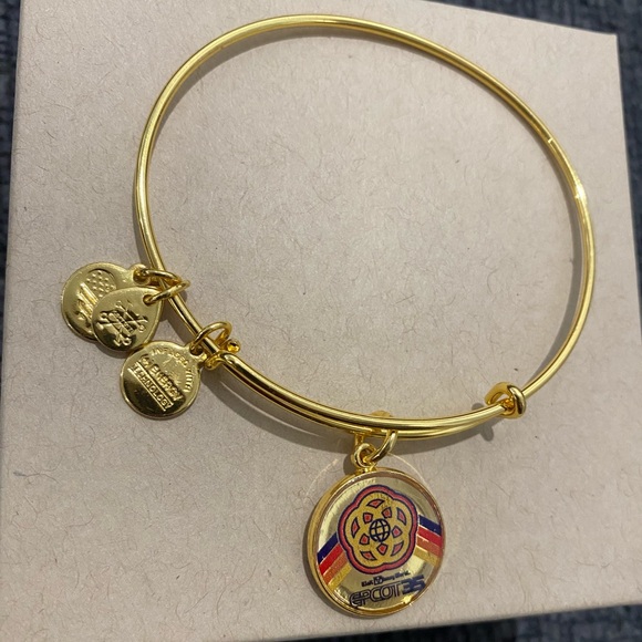 Disney Parks ALEX AND ANI D23 Epcot Center 35th Anniversary Gold Tone Bracelet - Picture 3 of 4